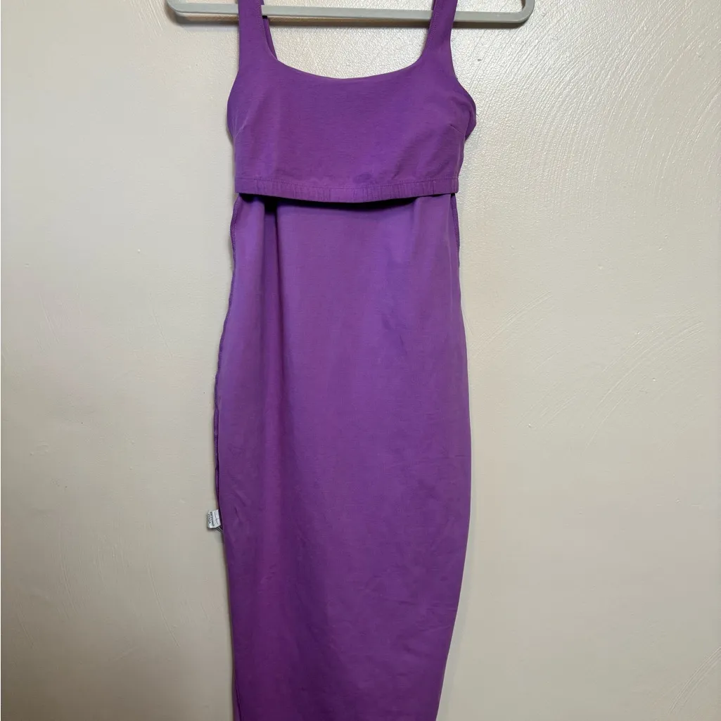 Beyond Yoga Women's Midi Dress Sleeveless Shelf Bra Purple‎ Lavender Size Small - Image 8