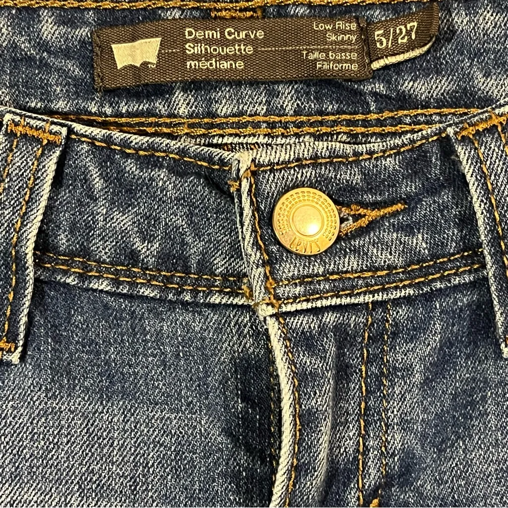 Levi’s Demi Curve Silhouette Mediane Low‎ Rise Skinny Size 5/27 - Image 6