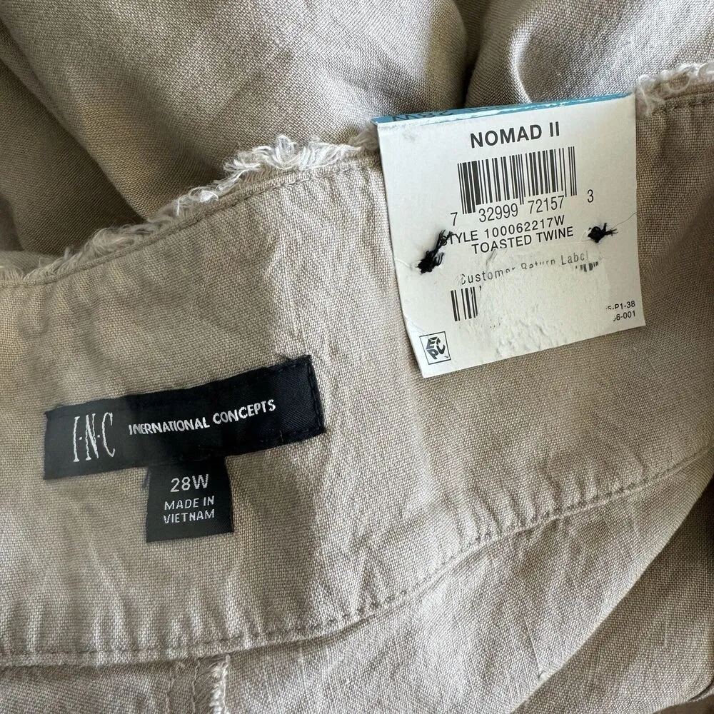INC International Concepts SZ 28W Wide Leg Crop Pants Hi - Image 6