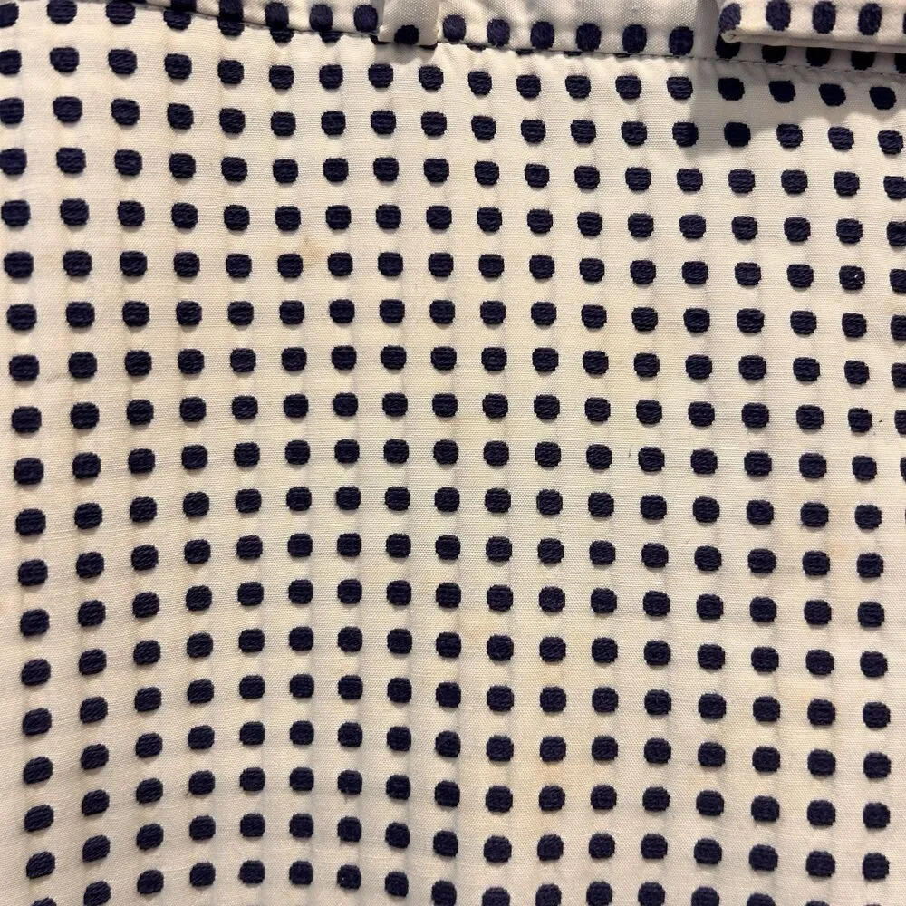 Banana Republic Womens Dress Pants 10 White Blue Straight‎ Pockets Flat Front - Image 2