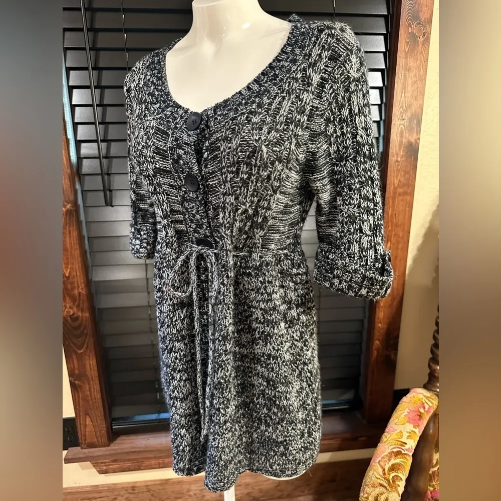 EUC Derek Heart Maternity sweater dress with waist tights Sz L - Image 2