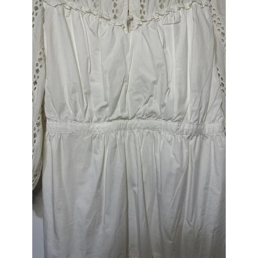 Something Navy Women's Size XXL Long Sleeve Dress White Eyelet Cinch Waist NWT - Image 5