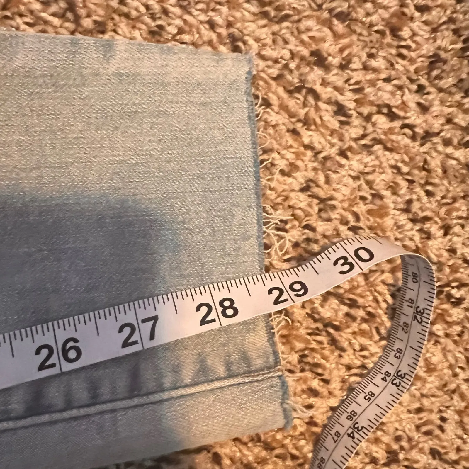 Banana Republic Universal Jean High Rise Raw Hem Light Wash Denim Size‎ 1 - Image 6