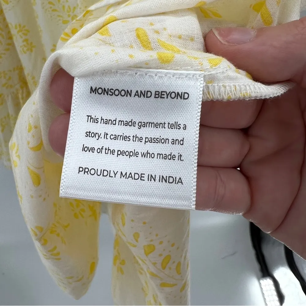Monsoon  and Beyond Sofia Dress Yellow Floral Sleeveless Midi Dress Women’s Large - Image 12
