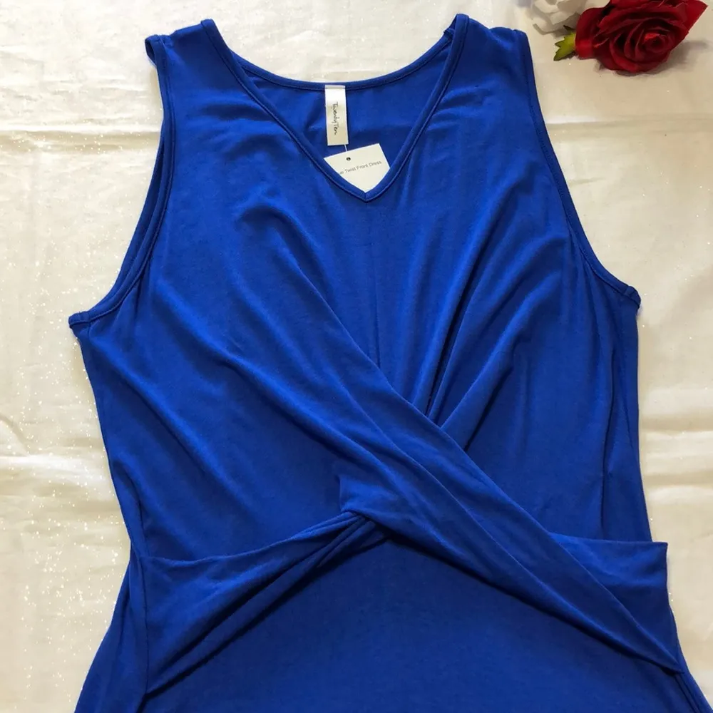 Twenty Ten Blue Twist Front Dress M - Image 8