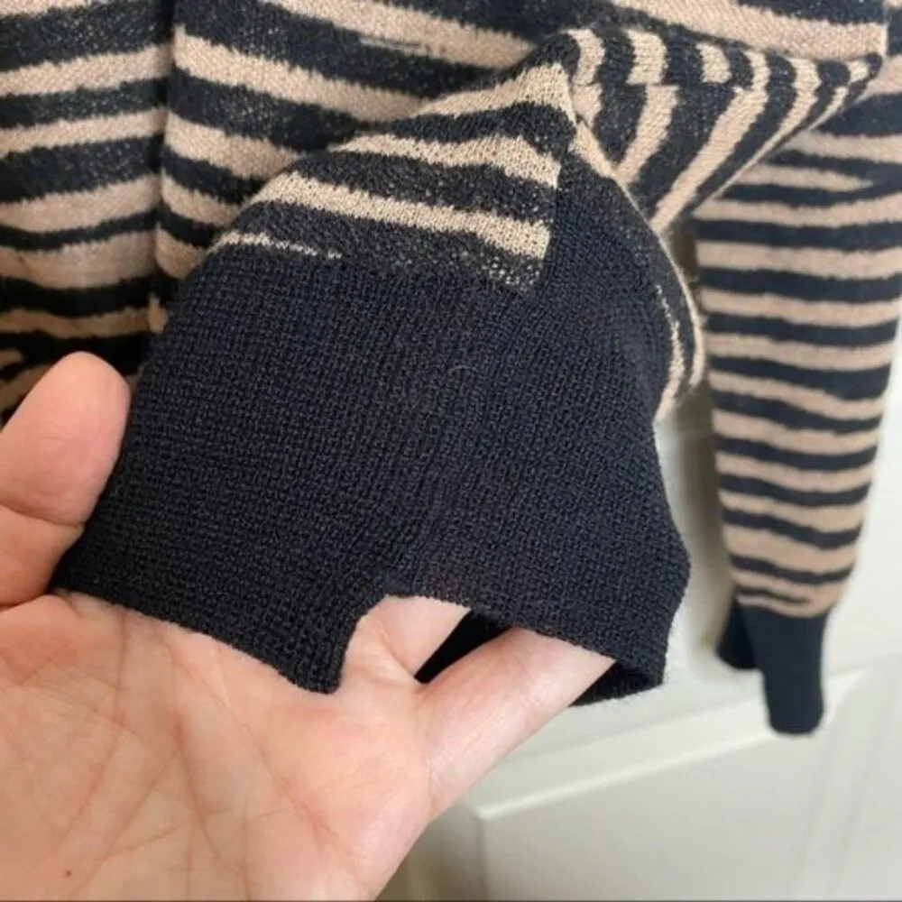 A.L.C. Cayero Open Back Zebra Print Wool Sweater - Image 5