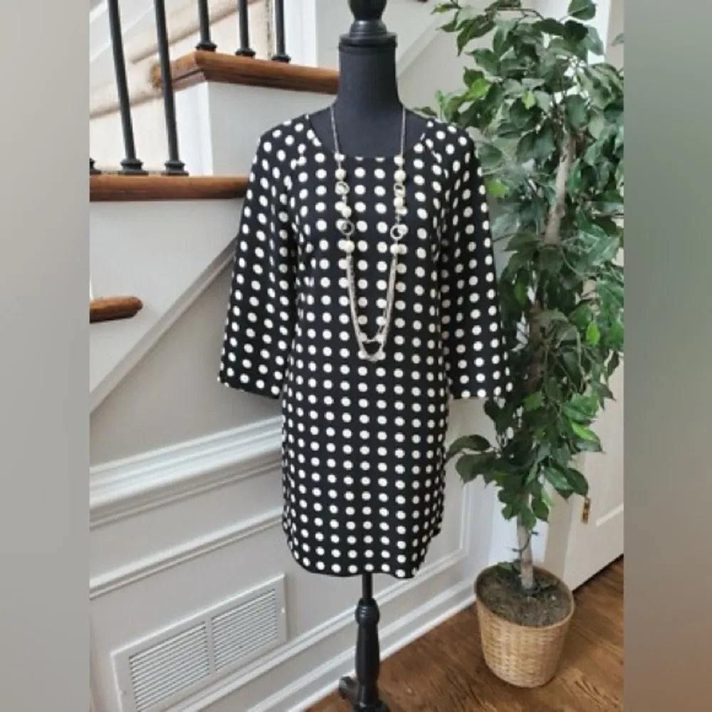 Anthropologie - Lili Wang Black and White Polka Dot Dress - Image 3