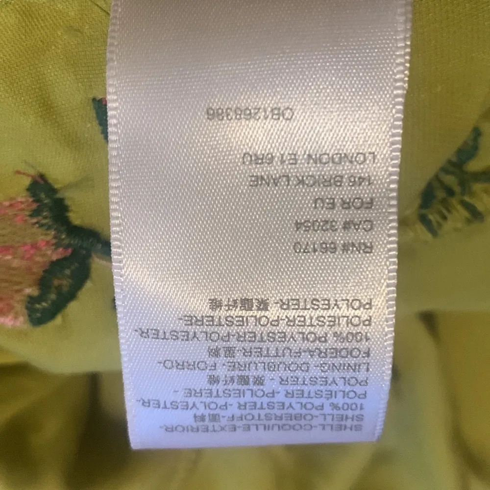 Urban Outfitters Green Floral Embroidered Velvet Mini Slip Dress NWT Size XS - Image 10