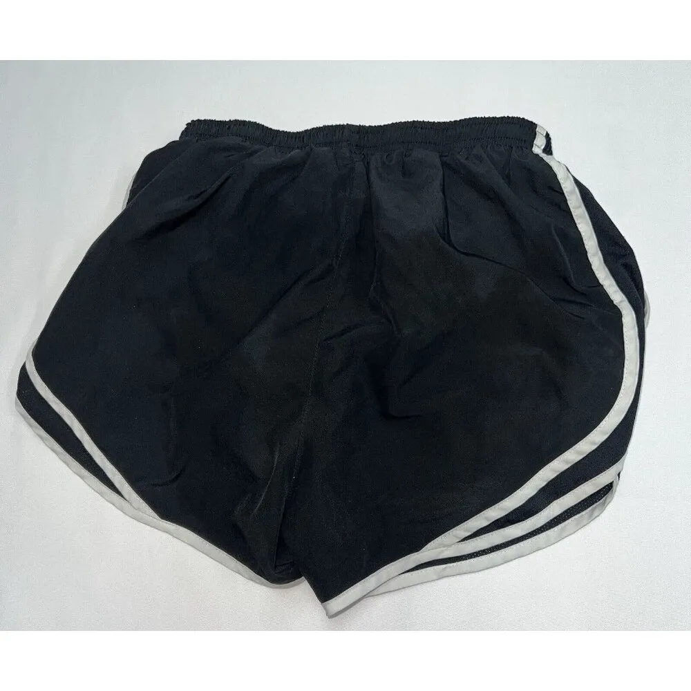 Nike Dri Fit Tempo Shorts Women Small Black White Brief Lined Running Athletic C - Image 5