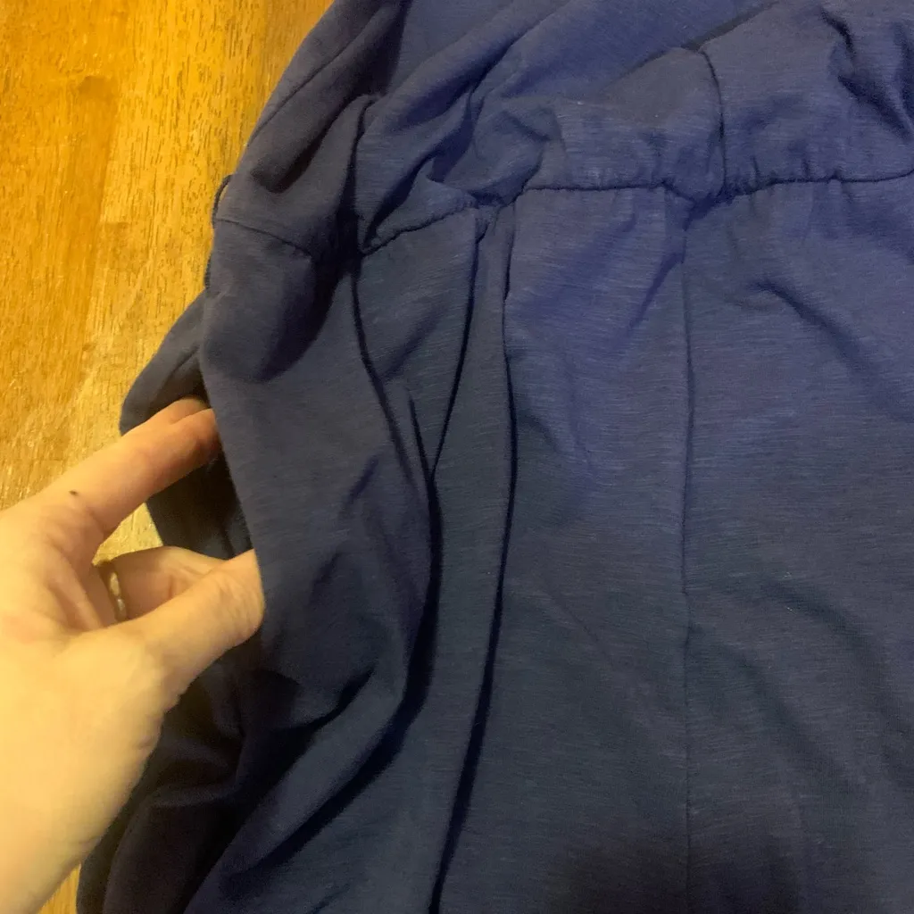 Soft Surroundings Jumpsuit Large Navy Blue Snap V-neck Short sleeve - Image 8