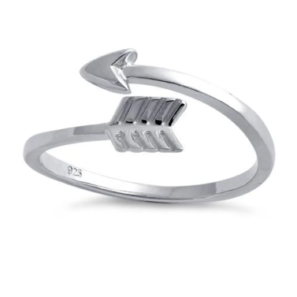Sterling Silver Arrow Ring Size 6 Silver - Image 2