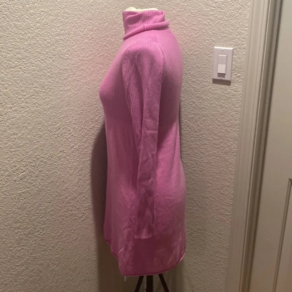 Isaac Mizrahi Women’s Lilac Purple Turtleneck Sweater/Dress Ribbed Cashmere Sz S - Image 15