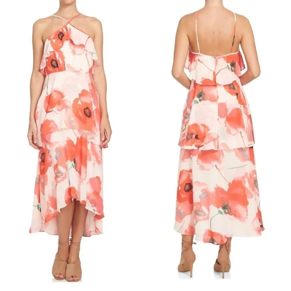 Cece Poppy‎ Floral Ruffle Dress sz 4 - Image 2