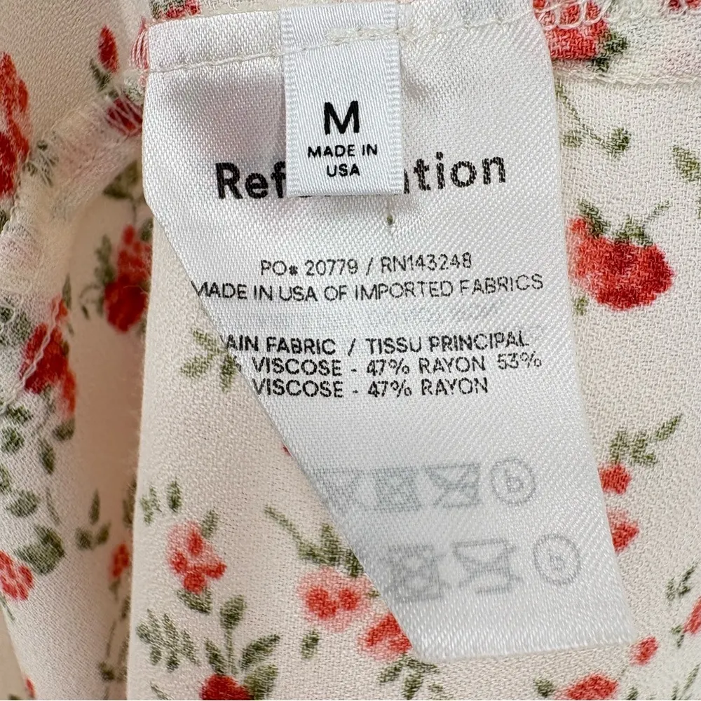 Reformation Women's Sloane Floral Midi Slip Dress | Sz Medium | Tosca Cream - Image 14