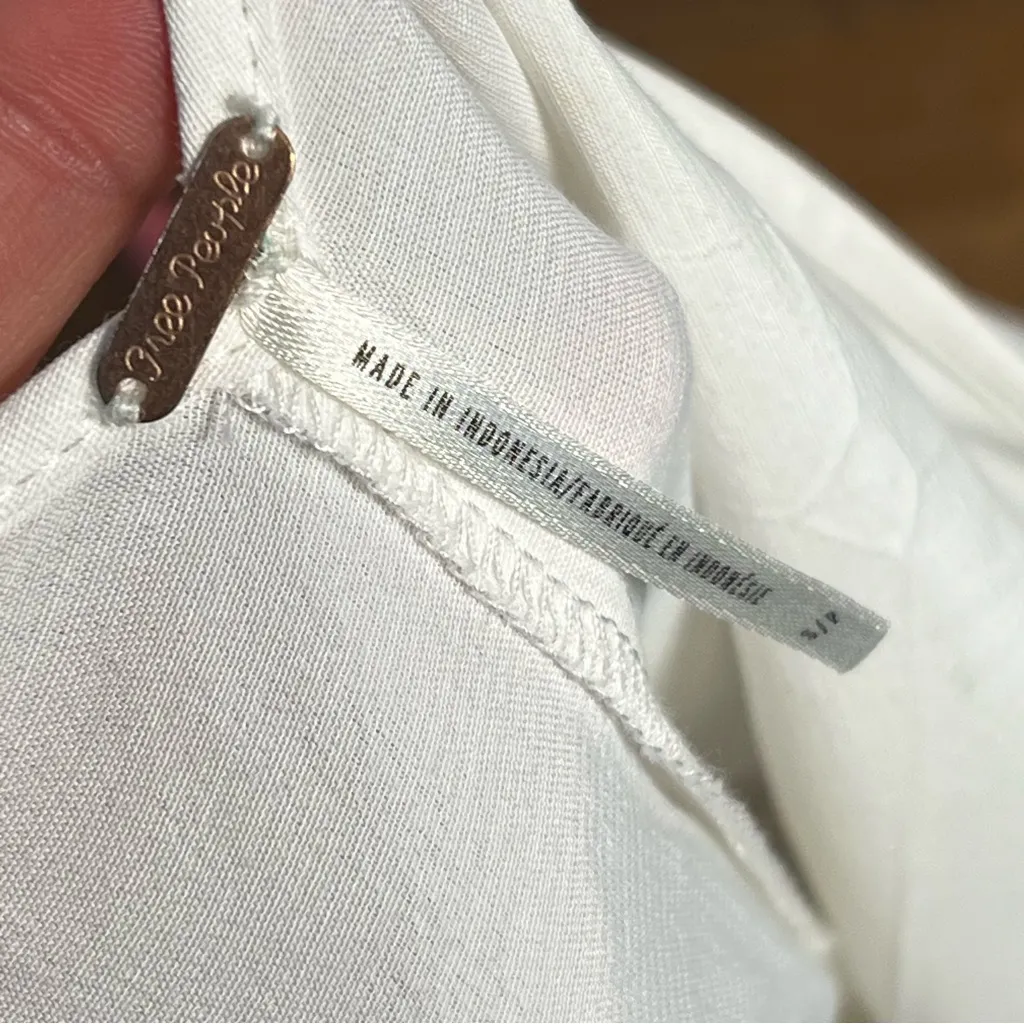 Free People woman’s bohemian western White Fringe Jumpsuit size SP - Image 7