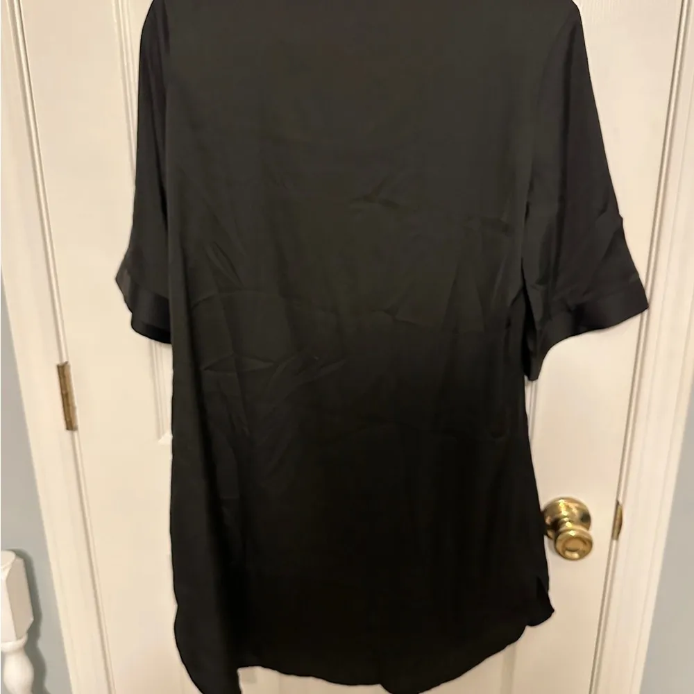 Black Casual Button Down Shirt Intimates & Sleepwear - Image 3