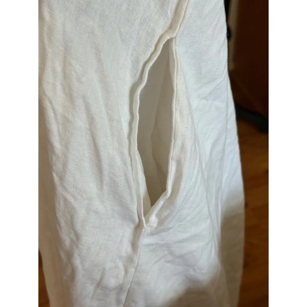 White Sleeveless Maxi Dress Adjustable Straps Side Cut Out By A New Day XXL NWT - Image 7