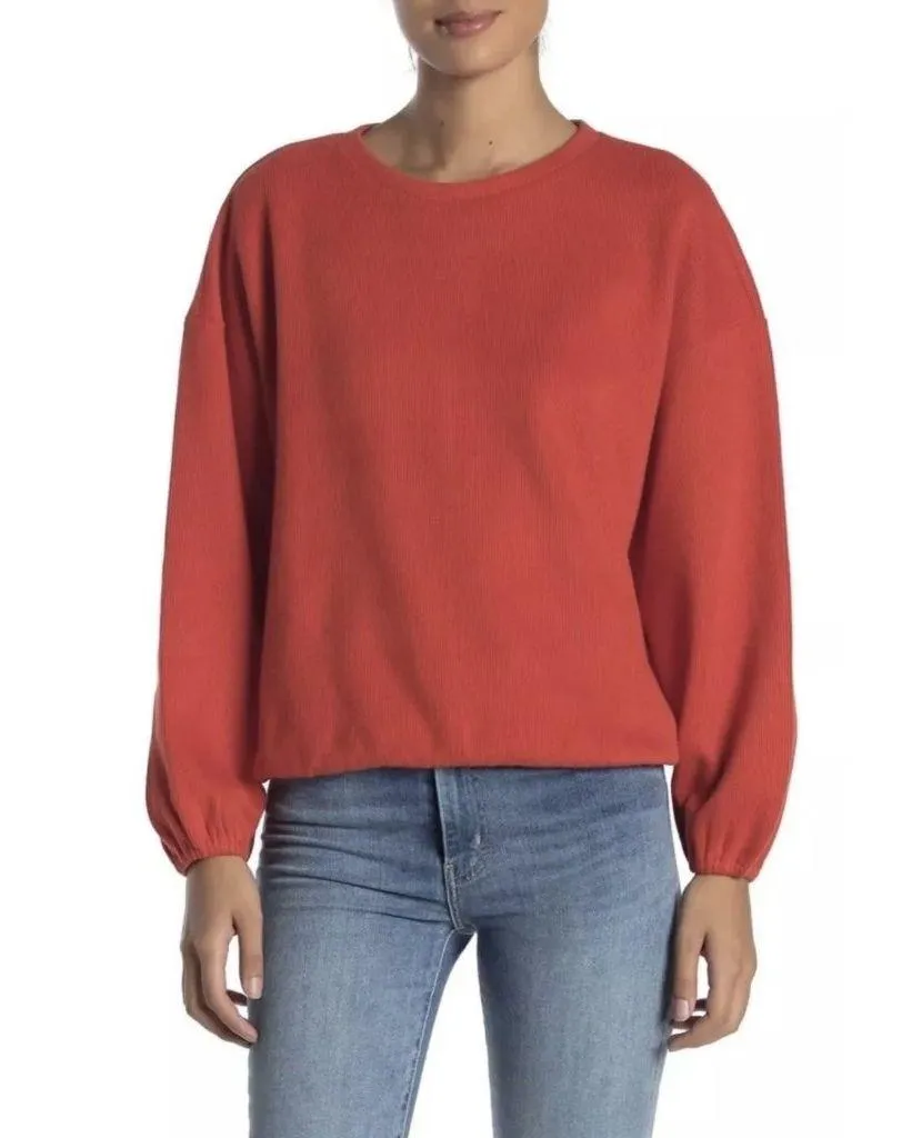 Elodie Sweater Womens Small Long Sleeve Crewneck Pullover Rib Knit Casual Top - Image 1