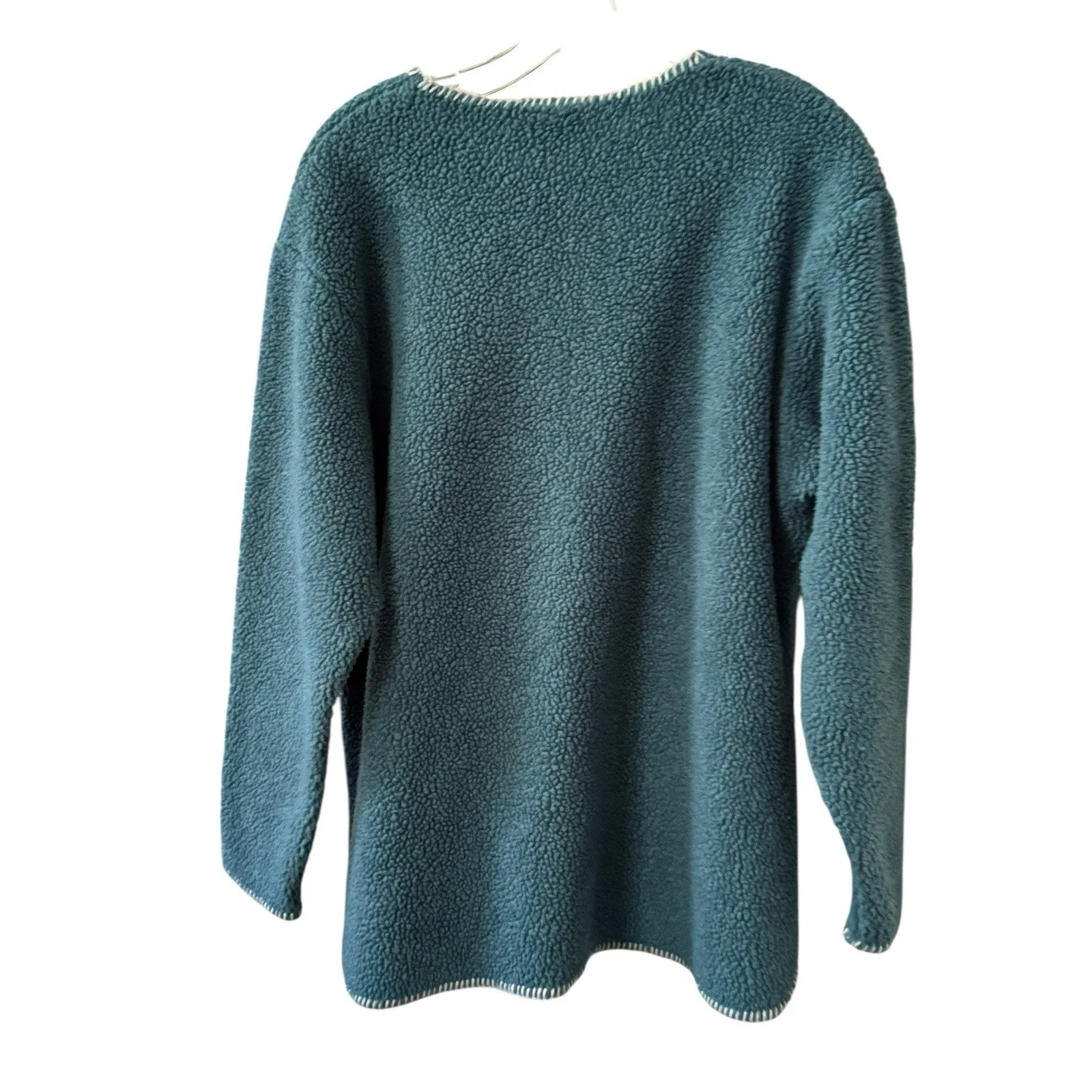 In The Company Of Dogs Blue Sherpa Fleece Pullover Sweatshirt Terrier Dog Logo L Size L - Image 2