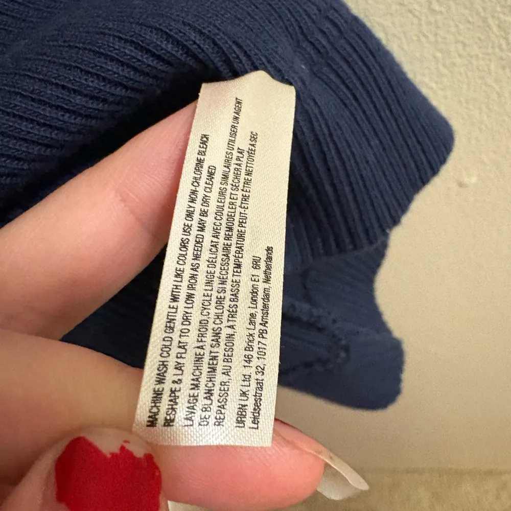 FREE PEOPLE JANE SHIFT MINI DRESS XS BLUE RESORT WEAR SWIM COVER UP VACATION - Image 7