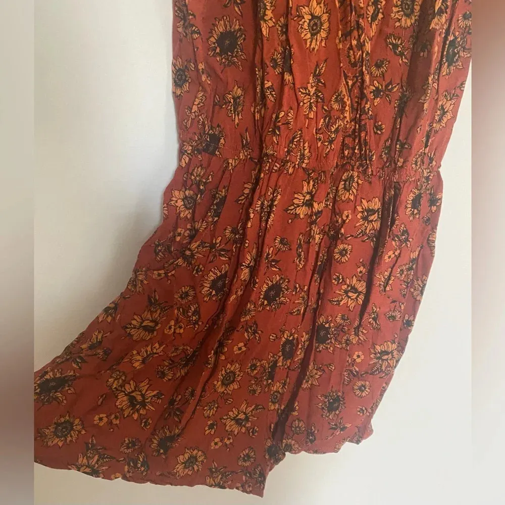 Mossimo Supply Co. Orange Sleeveless Romper Size Small - Image 2