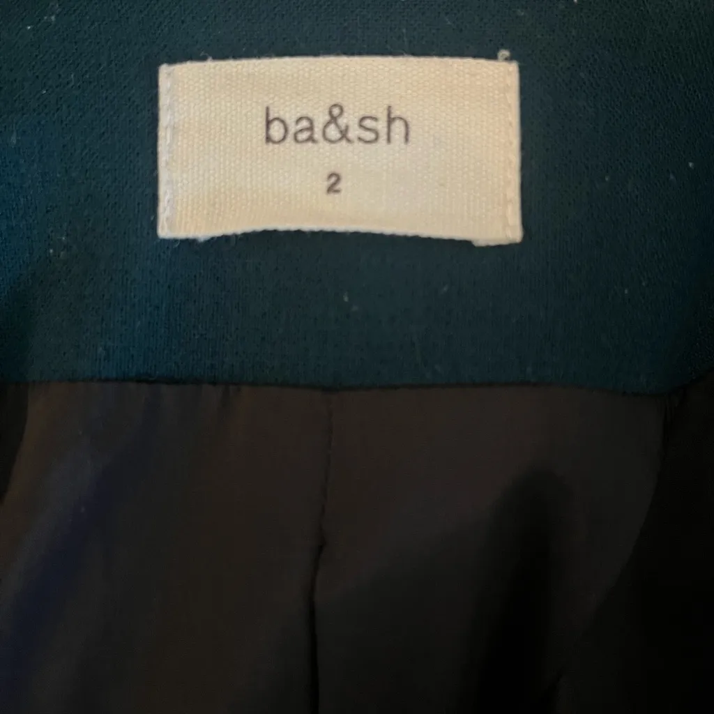 ba&sh Castel Dark Blue Green Wool Blend Blazer‎ Size 2 - Image 3