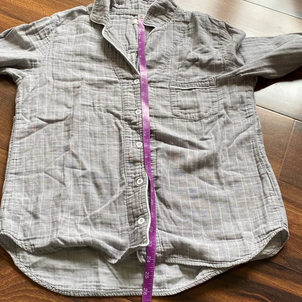 UGG 100% Cotton Lightweight Lounge Pajama Top Gray Gauze Cotton - Image 7