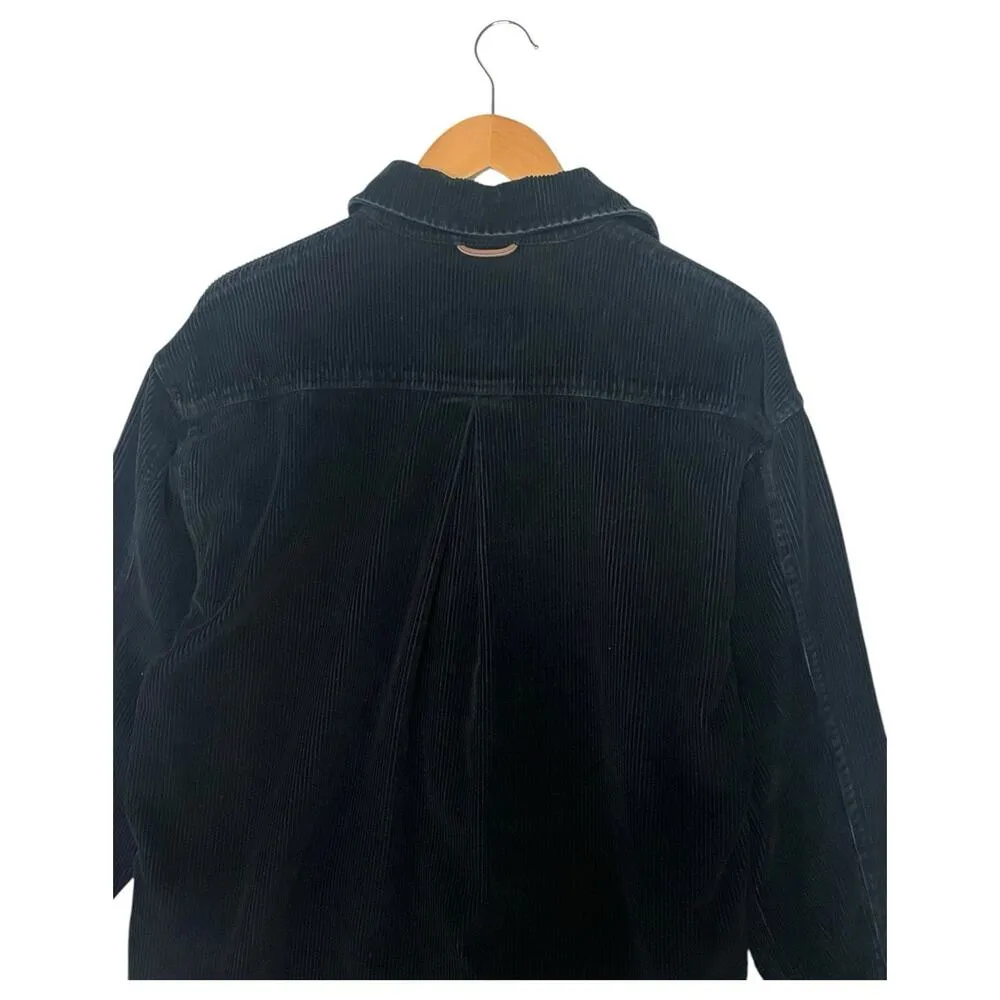 Timberland Shirt Dress Womens Small Blue Needle Corduroy Long Sleeve Collar - Image 11