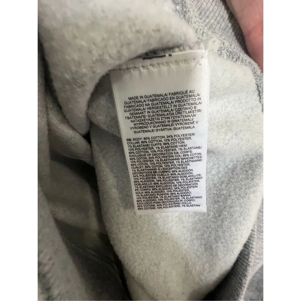 The North Face  Cropped Grey Basic Long Sleeve Crewneck Sweatshirt - Image 5