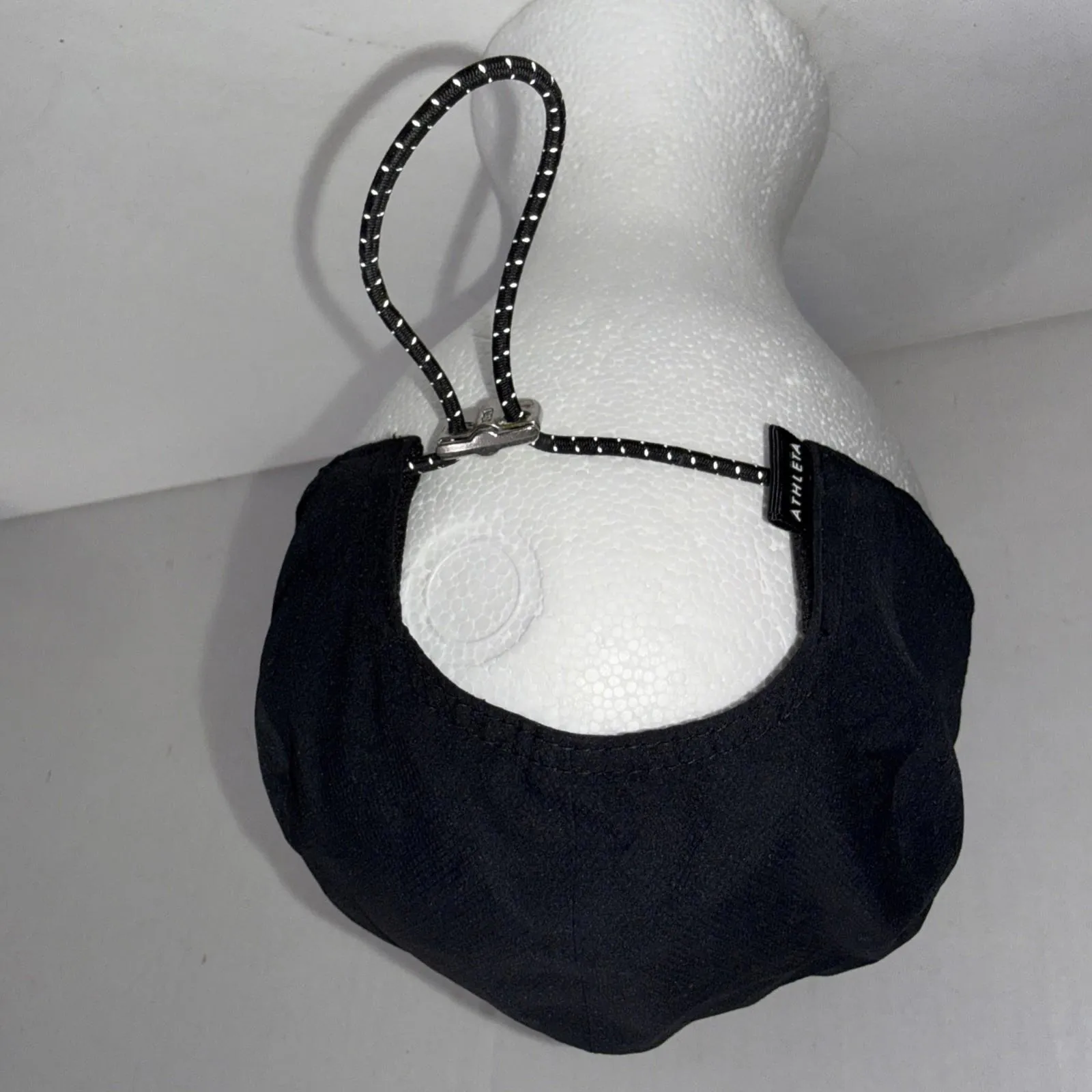 Athleta Athletic Minimalist Cap Strap Back Black Ventilated Running Athletic Hat - Image 8