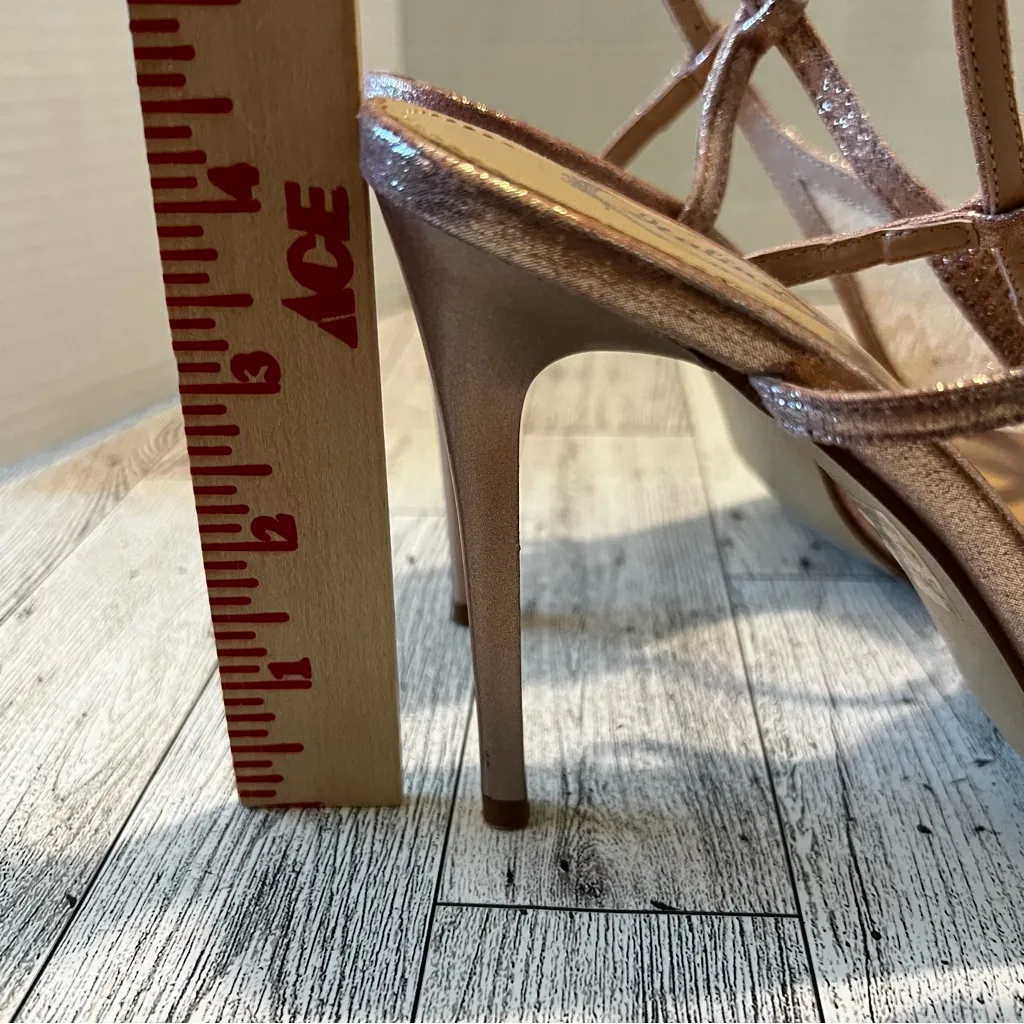 Italina Rose Gold Slingback  Heels Lace Size 8.5M Elegant Party formal - Image 12