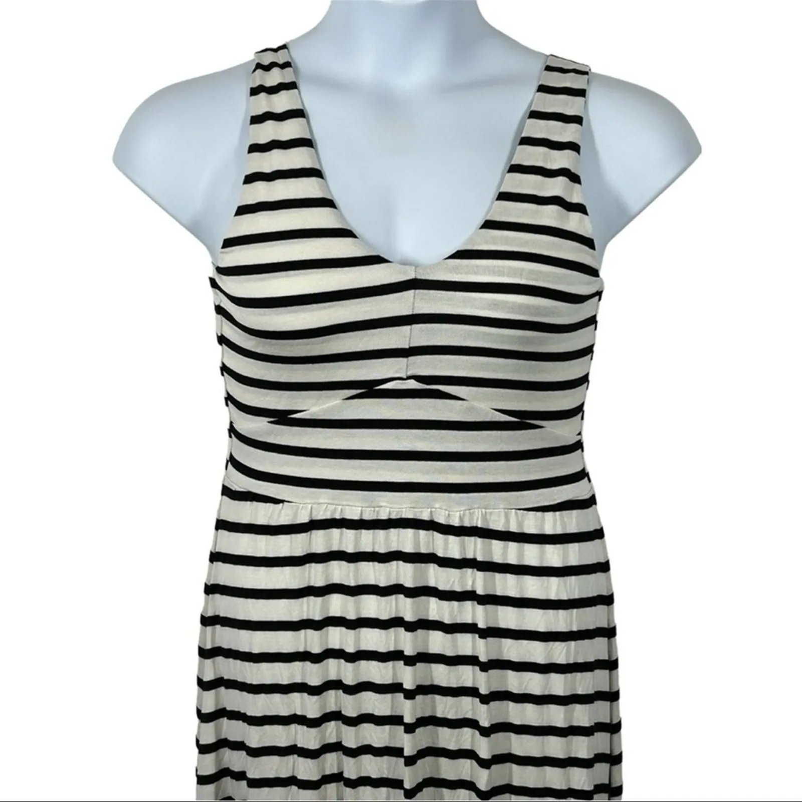 Chelsea & Theodore Black White Striped Maxi Dress Small NWT Summer Sundress - Image 3