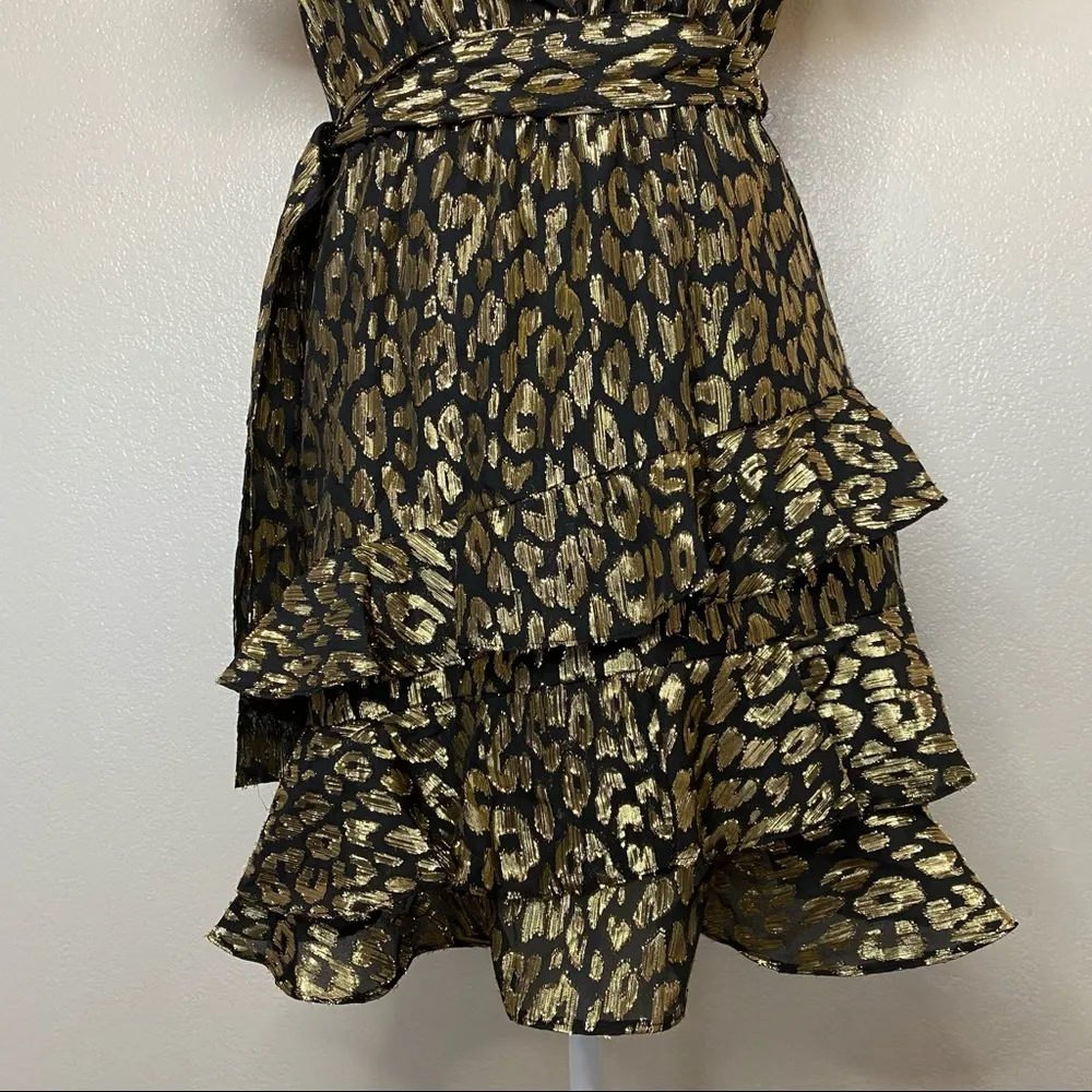 KENDALL & KYLIE Metallic Surplice Dress 4/6 NWT - Image 6