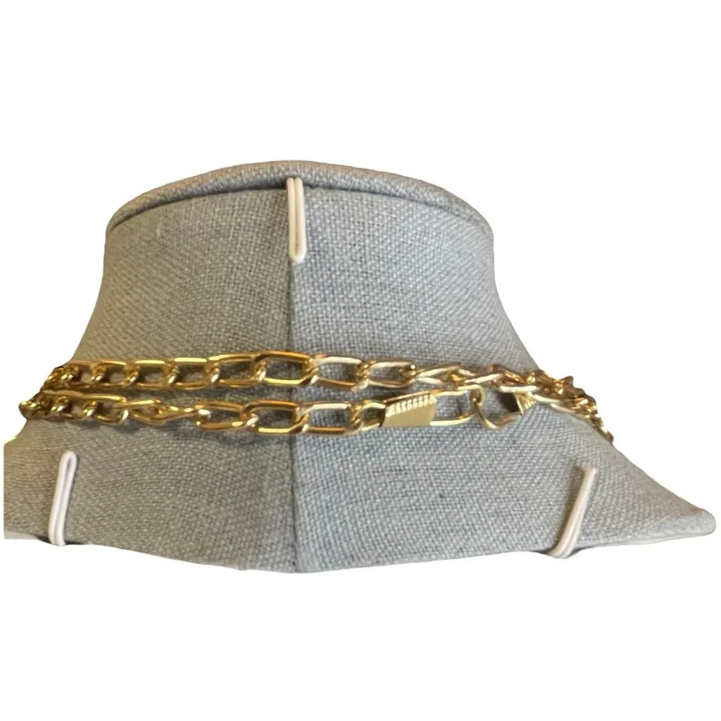 Layered Gold Chain Necklace and Bracelet Set unmarked retro vintage old money - Image 5