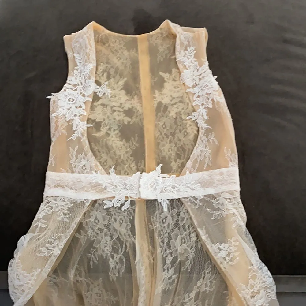 Women’s Strapless Formal Wedding Party Dress Size 4 &extra long train cape *READ - Image 14