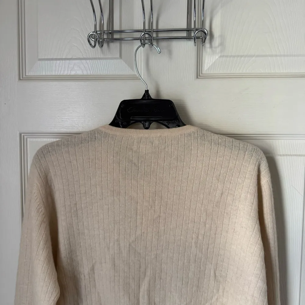 Pendleton  Small Tan Cardigan Button Front Sweater Lambswool Blend - Image 4