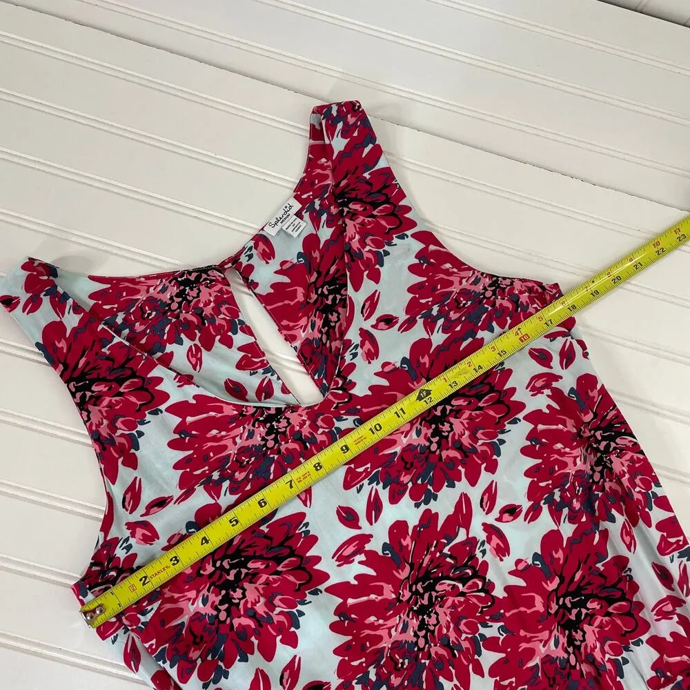 Splendid  Red Mediterranean Blossom Drawstring Romper Playsuit Size M - Image 8