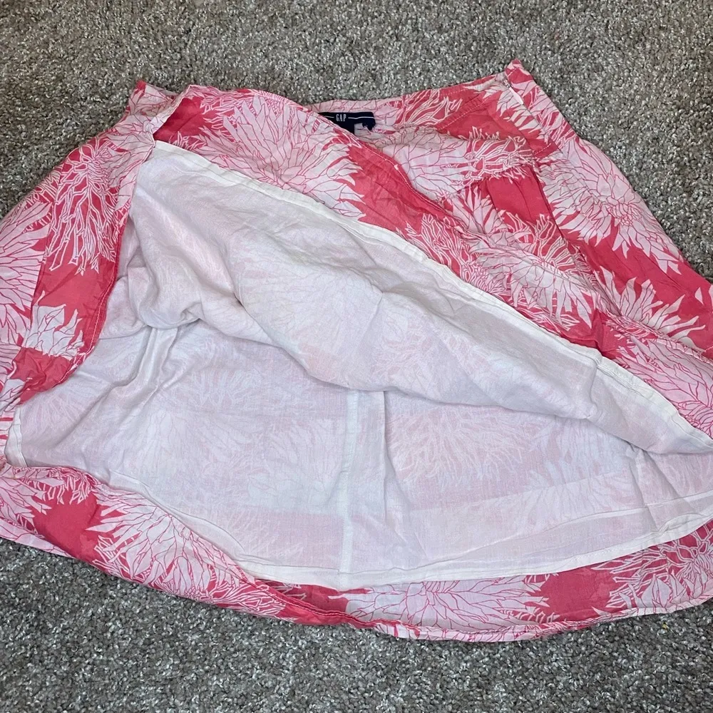 Gap pink floral ruffled flowy skirt - Image 6