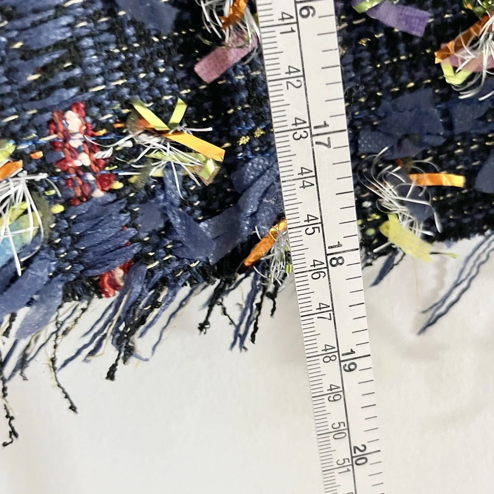 GAWOO Women’s Blue Jean Plaid Tweed Patchwork Mini Skirt - Size L Waist 30 In - Image 7