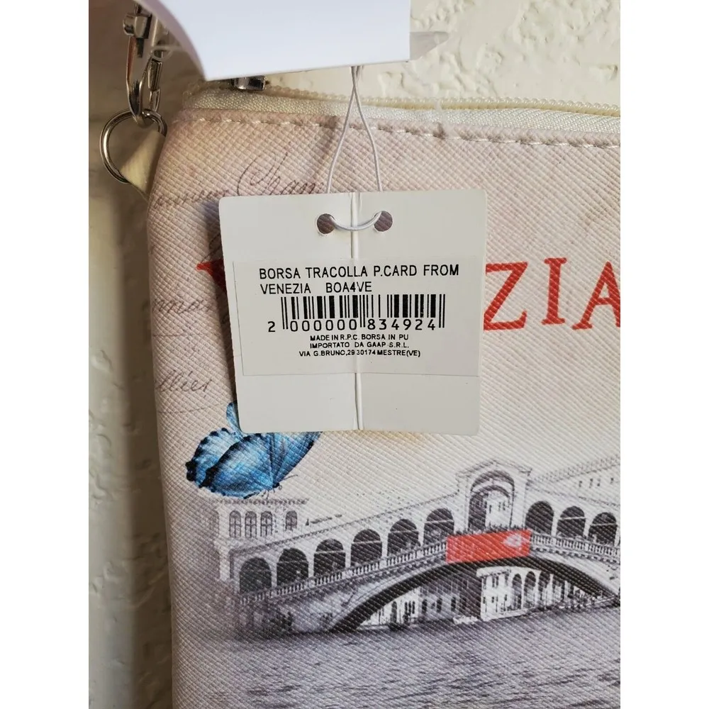 Bijoux D'Autore Venezia Crossbody Bag Shoulder Travel Passport Purse 7"x… - Image 3