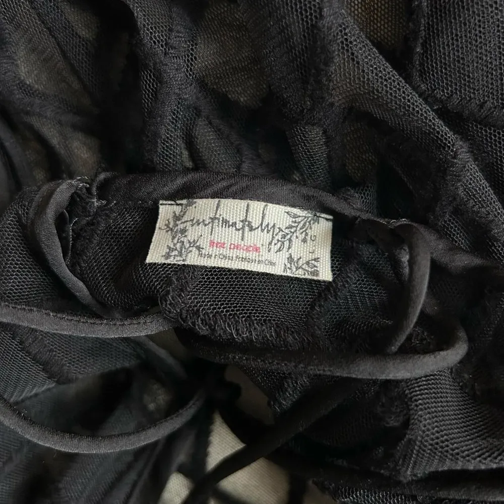 Free People Graphic Goddess Embroidered Maxi Slip Dress | Black | Sz S/M - Image 7