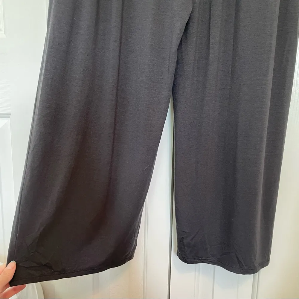 Eileen Fisher Grey Jumpsuit Tencel Lyocell Sz Large Sleeveless Tie Waist - Image 10