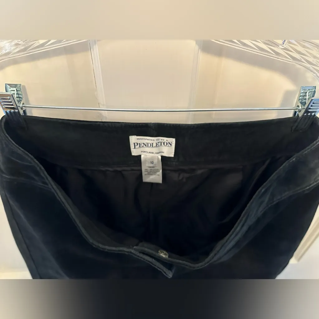 Pendleton Vintage Black Leather Suede Pants - Image 4