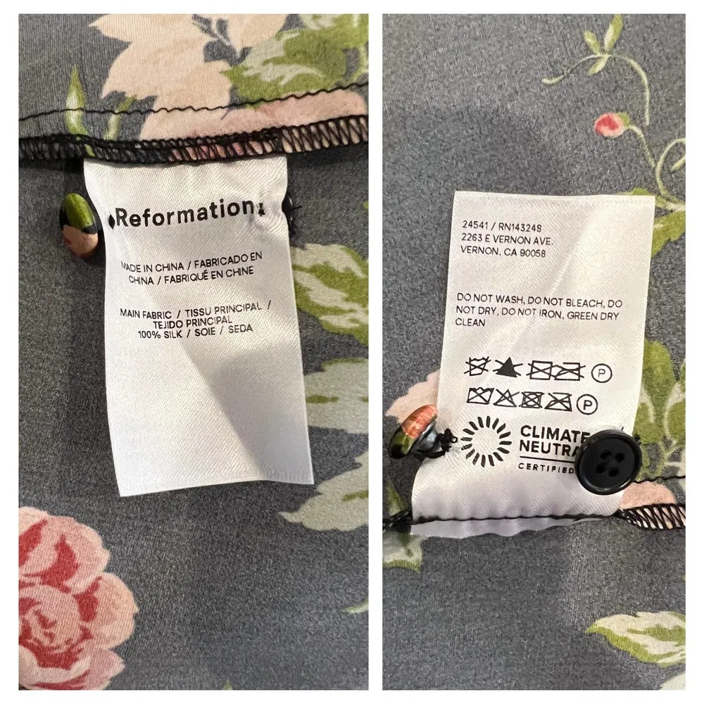 NWT Reformation Julius Silk Dress (0) - Image 8