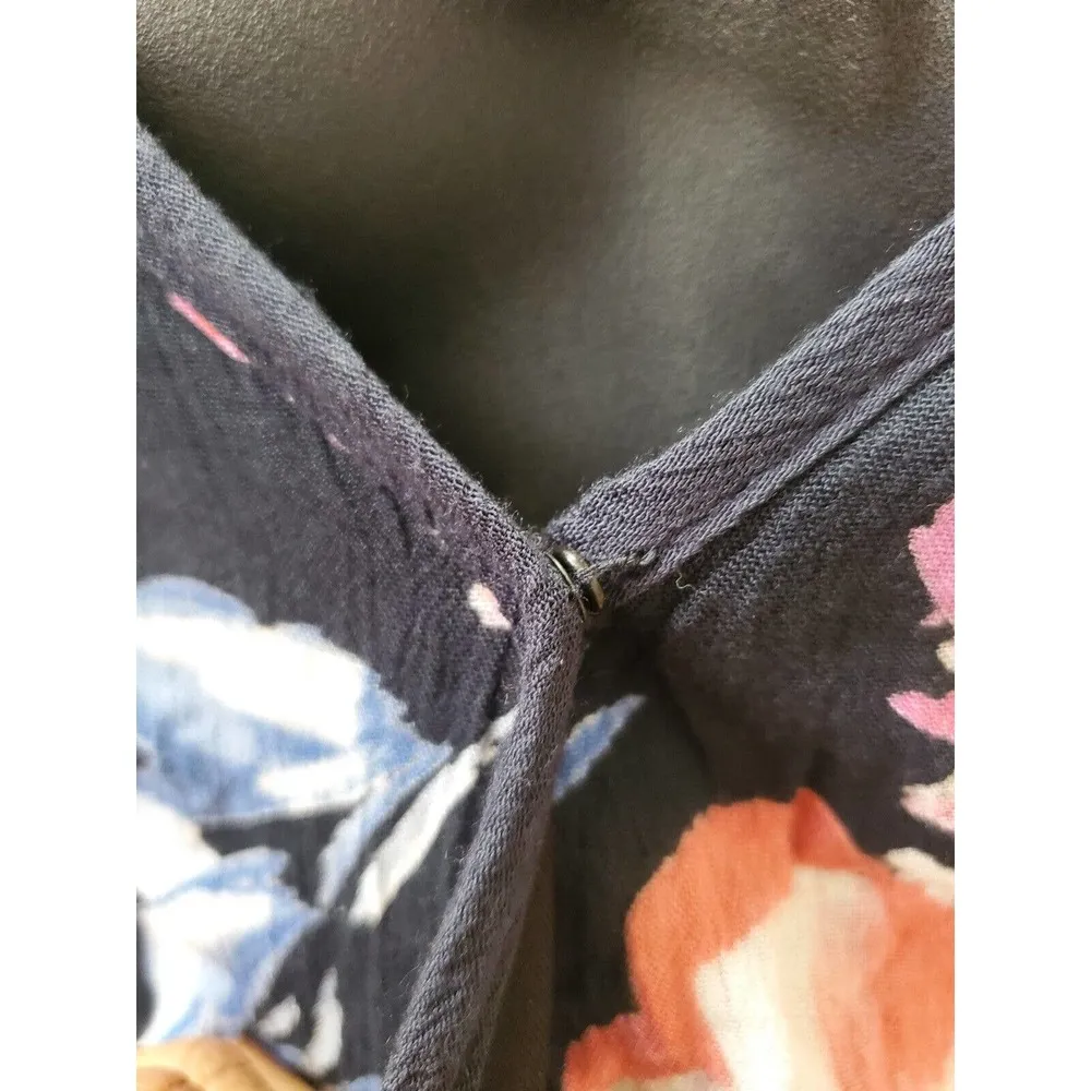 Band of Gypsies Women's Multicolor Floral Viscose V-Neck Long Maxi Dress Small - Image 6