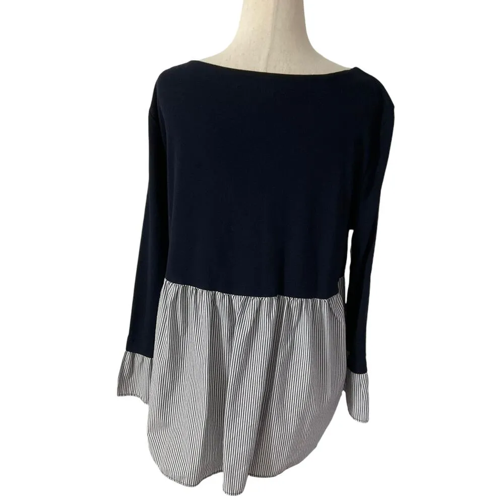 Loft Blue Long Sleeve Shirt Women Size Medium | 33-17 - Image 2