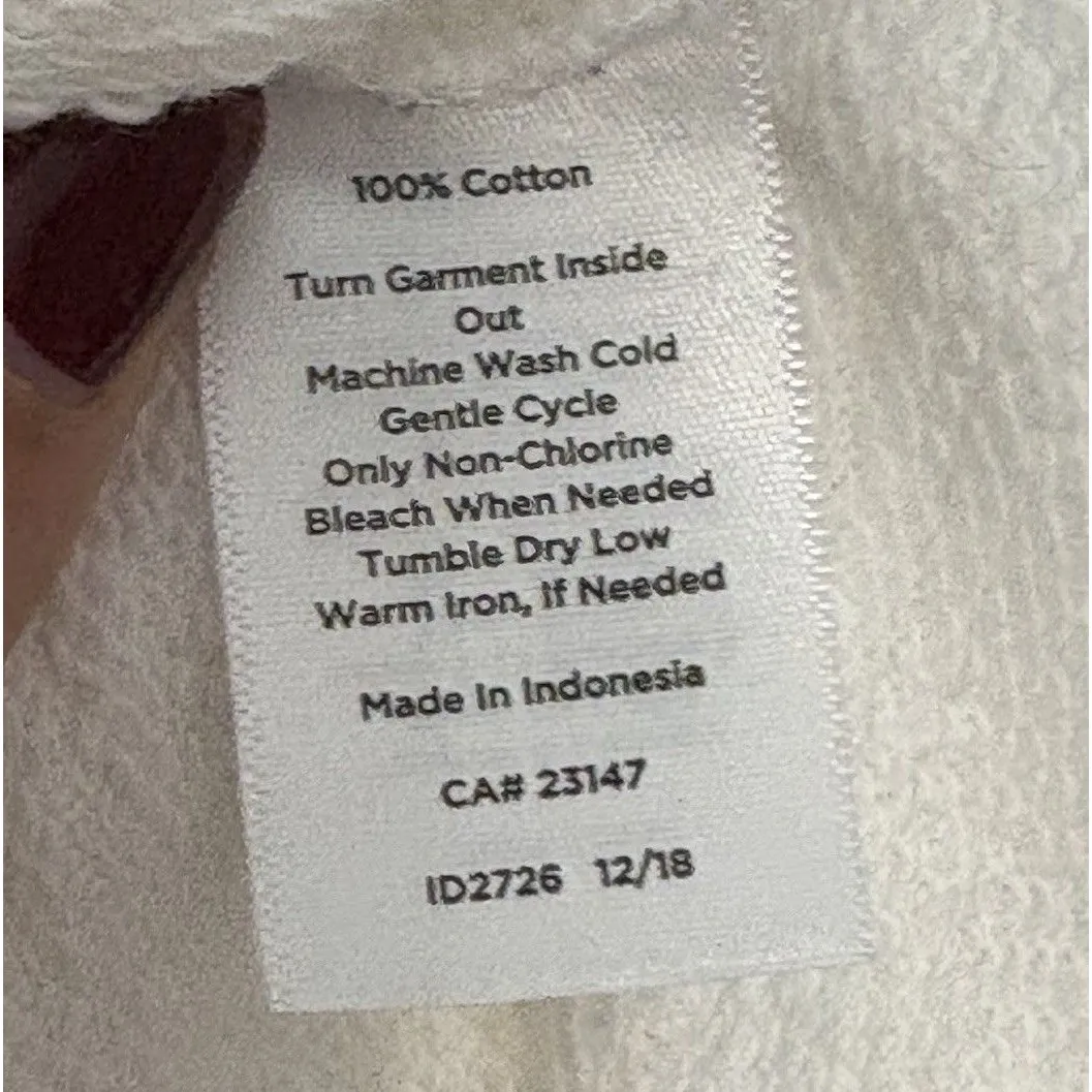 Talbots Quarter Zip Pullover White Womens Plus 1X Stretch Terry Knit Cotton - Image 4