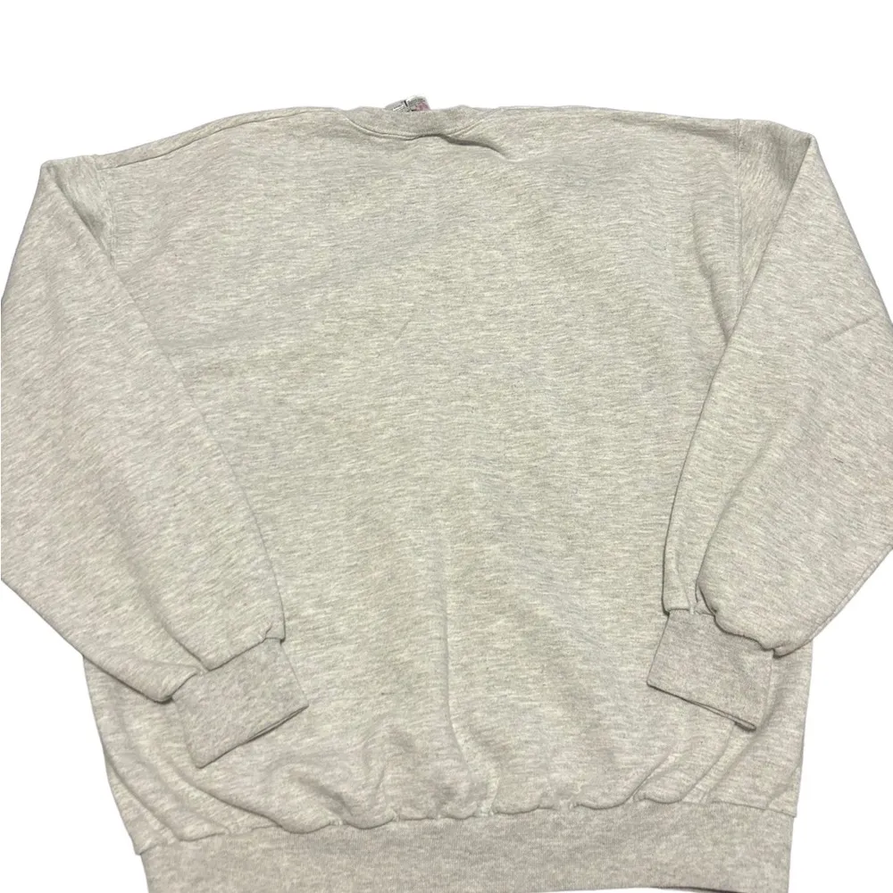 Jerzees vintage grey dog Christmas sweatshirt size large - Image 3