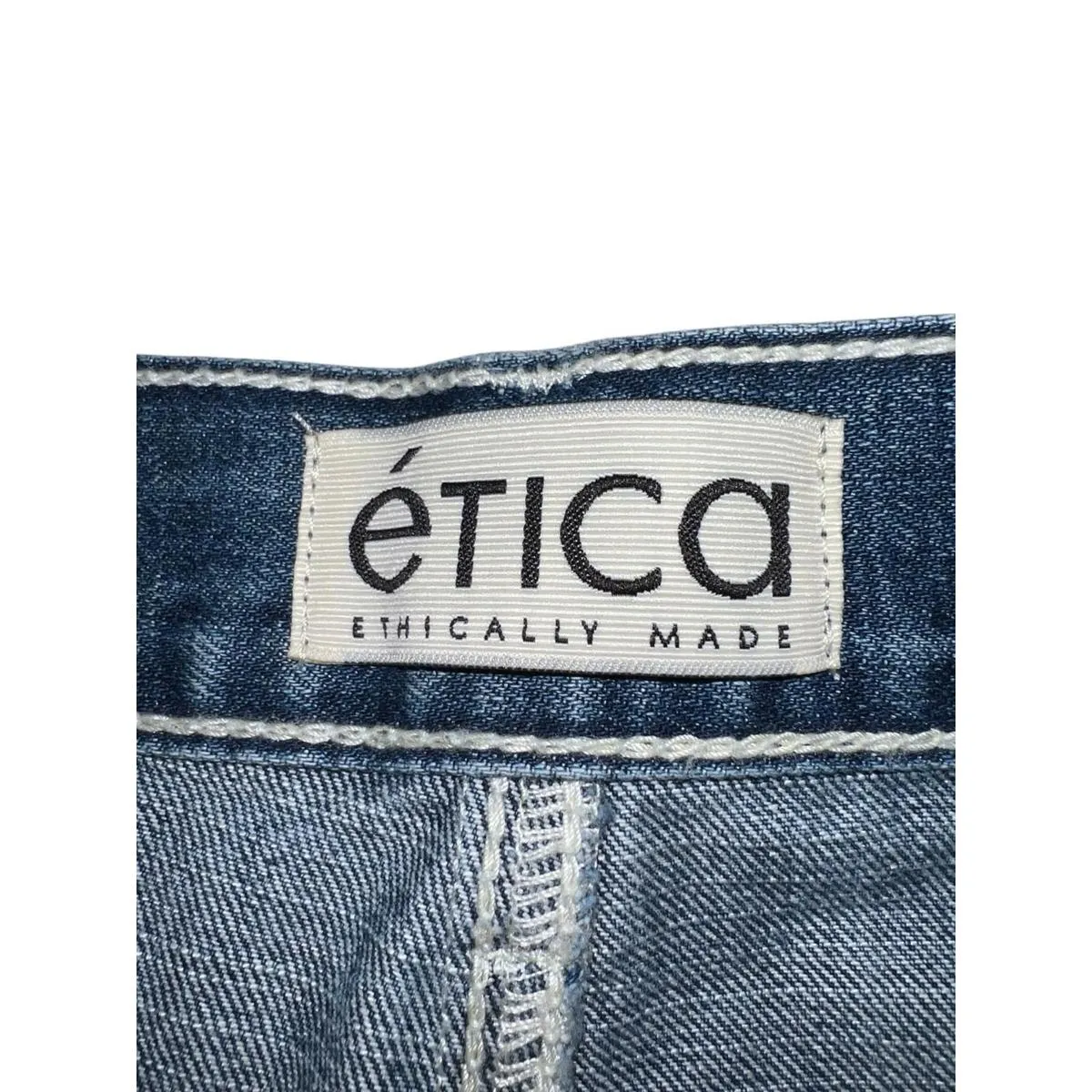 Etica Women's 29 Blue Denim Iris Barrel Leg Jeans High Rise Baggy Relaxed Fit - Image 9
