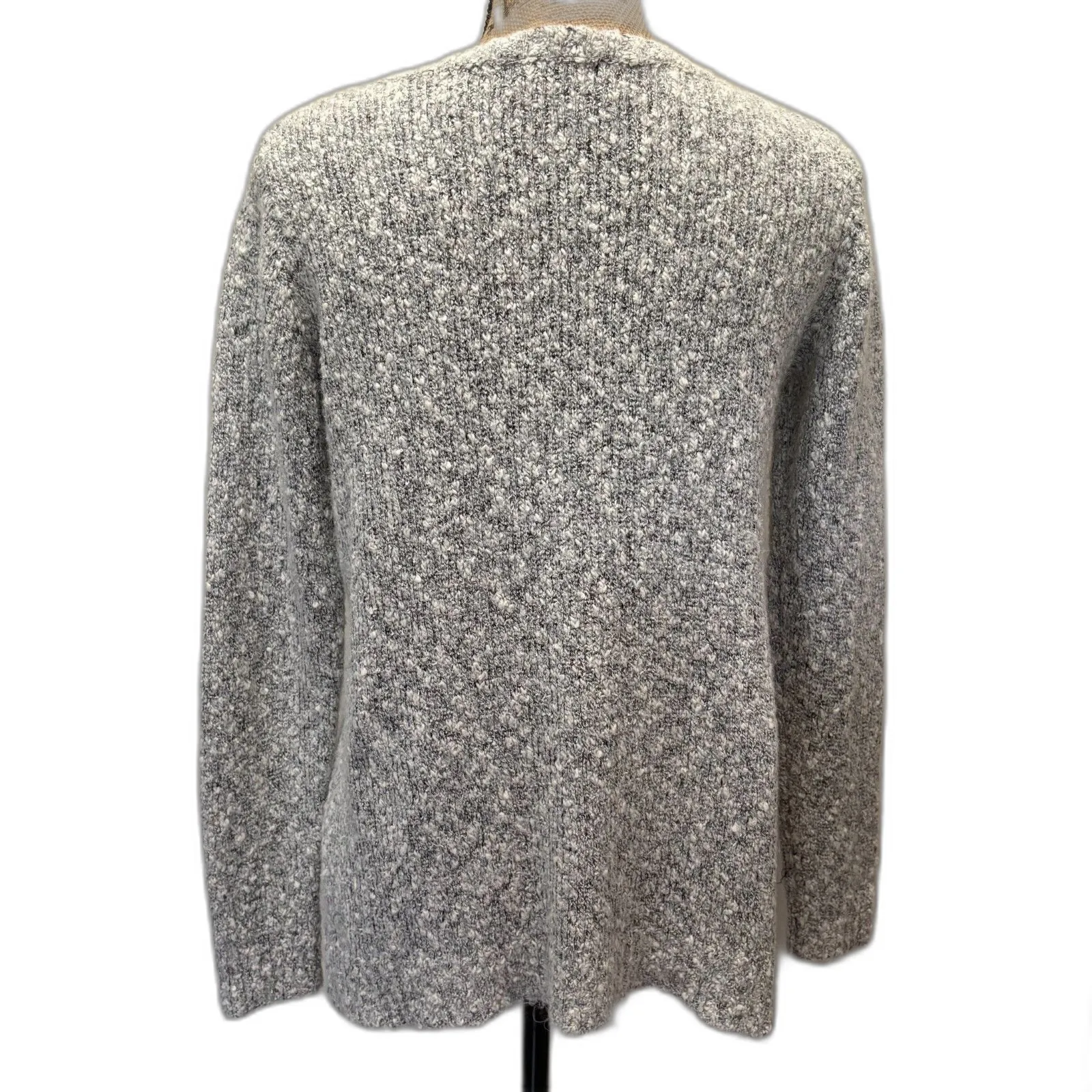 Buffalo David Bitton Textured Yarn Sweater Light Gray‎ Wool Blend Size Small - Image 3